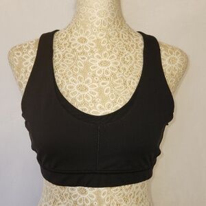 Lululemon Black Criss Cross Strappy Scoop Neck Activewear Athletic Sports Bra